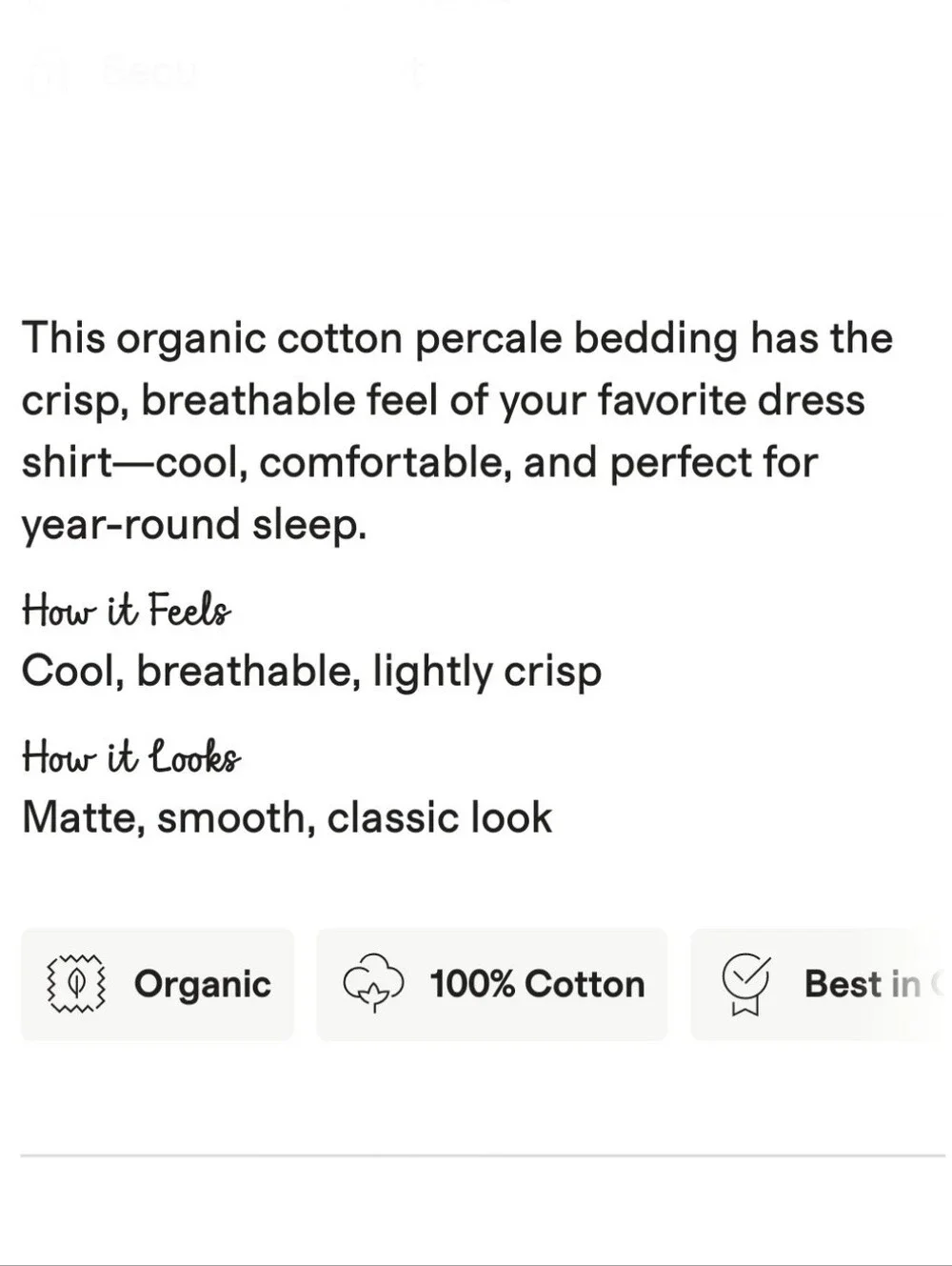 Quince Organic Crisp Percale Pillowcase Set - King, White